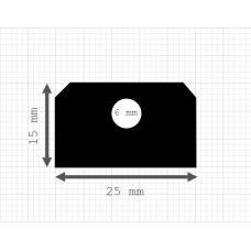 Luikenpakking | EPDM | 25 x 15 mm